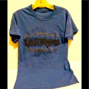 Las Vegas logo T-shirt w/raised letter design Sm.